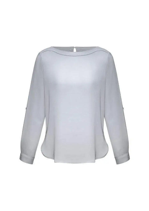 Biz Collection Corporate Wear Silver Mist / 6 Biz Collection Women’s Madison Boatneck Blouse S828ll