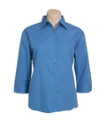 Biz Collection Corporate Wear Midnight Blue / 8 Biz Collection Women’s Micro Check 3/4 Sleeve Shirt Lb8200