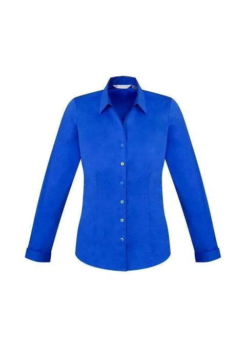 Biz Collection Corporate Wear Electric Blue / 6 Biz Collection Women’s Monaco Long Sleeve Shirt S770ll