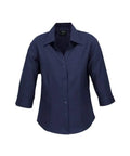 Biz Collection Corporate Wear Navy / 6 Biz Collection Women’s Plain Oasis 3/4 Sleeve Shirt Lb3600