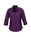 Biz Collection Corporate Wear Grape / 6 Biz Collection Women’s Plain Oasis 3/4 Sleeve Shirt Lb3600