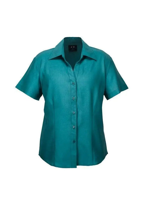 Biz Collection Corporate Wear Teal / 6 Biz Collection Women’s Plain Oasis Short Sleeve Shirt Lb3601