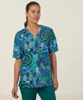 Warlu Indigenous Printed Unisex Scrub Top - Simply Scrubs Australia