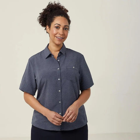 NNT Silvi Spot Print Short Sleeve Shirt CATU7H - Allsorts Workwear