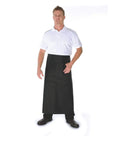 Dnc Workwear Polyester Cotton Continental Apron With Pocket - 2411 Hospitality & Chefwear DNC Workwear Black 84cm X 90cm 
