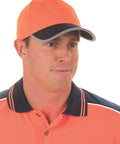 DNC Workwear PPE Yellow/Navy / One Size DNC WORKWEAR Hi-Vis 2 Tone Cap with Reflective Trim & Velcro Strap H022