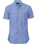 DNC Workwear Work Wear DNC WORKWEAR Cotton Chambray Twin Pocket Short Sleeve Shirt 4101