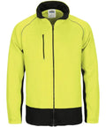 DNC Workwear Work Wear Yellow/Navy / 6XL DNC WORKWEAR Hi-Vis 2 Tone Full Zip Fleecy Sweatshirt with Two Side Zipped Pockets 3725