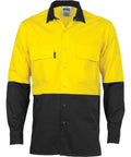 DNC Workwear Work Wear DNC WORKWEAR Hi-Vis 3 Way Cool-Breeze Long Sleeve Cotton Shirt 3938