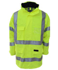 DNC Workwear Work Wear Yellow / S DNC WORKWEAR Hi-Vis Breathable “H” Pattern Rain Jacket Bio-Motion Tape 3571
