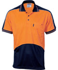 DNC Workwear Work Wear DNC WORKWEAR Hi-Vis Cool Breathe Panel Short Sleeve Polo Shirt 3891