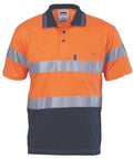 DNC Workwear Work Wear DNC WORKWEAR Hi-Vis Cool-Breeze Cotton Jersey Short Sleeve Polo with CSR Reflective Tape 3915