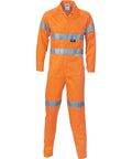 DNC Workwear Work Wear Orange / 77R DNC WORKWEAR Hi-Vis Cool-Breeze Orange Lightweight Cotton Coverall with 3M Reflective Tape 3956