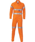DNC Workwear Work Wear Orange / 77R DNC WORKWEAR Hi-Vis Cotton Coverall with 3M Reflective Tape 3854