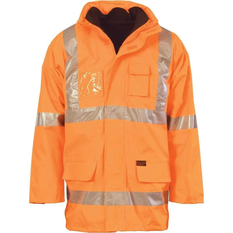DNC Workwear Work Wear Orange / XS DNC WORKWEAR Hi-Vis Cross Back D/N 6-in-1 Jacket  3997