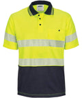DNC Workwear Work Wear DNC WORKWEAR Hi-Vis Segment Taped Micromesh Short Sleeve Polo 3511