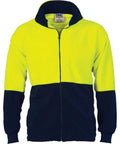 DNC Workwear Work Wear Yellow/Navy / XS DNC WORKWEAR Hi-Vis Two Tone Full Zip Polar Fleece 3827