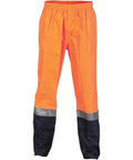 DNC Workwear Work Wear Orange/Navy / S DNC WORKWEAR Hi-Vis Two Tone Lightweight Rain pants with 3M Reflective Tape 3880