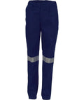 DNC Workwear Work Wear DNC WORKWEAR Ladies Cotton Drill Pants With 3M Reflective Tape 3328