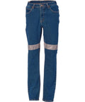 DNC Workwear Work Wear DNC WORKWEAR Ladies CSR Reflective Tape Denim Stretch Jeans 3339