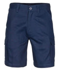 DNC Workwear Work Wear Navy / 72R DNC WORKWEAR Middle Weight Cotton Double Slant Cargo Shorts - With Shorter Leg Length 3358