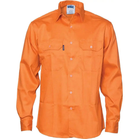 Dnc Workwear Patron Saint Flame Retardant Long Sleeve Drill Shirt - 3402 Metro Workwear.