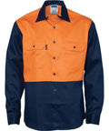 Dnc Workwear Patron Saint Flame Retardant Two-tone Long Sleeve Drill Shirt - 3406 Metro Workwear.