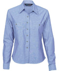 DNC Workwear Work Wear DNC WORKWEAR Women’s Cotton Chambray Shirt - Long Sleeve 4106