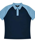 Aussie Pacific Manly Mens Polo 1318  Aussie Pacific NAVY/SKY S 