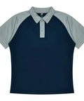 Aussie Pacific Manly Mens Polo 1318  Aussie Pacific NAVY/SILVER S 