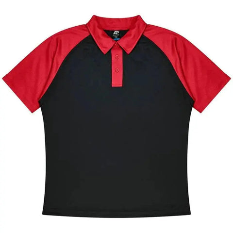Aussie Pacific Manly Kids Polo Shirt 3318  Aussie Pacific BLACK/RED 4 