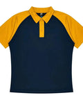 Aussie Pacific Manly Kids Polo Shirt 3318  Aussie Pacific NAVY/GOLD 4 
