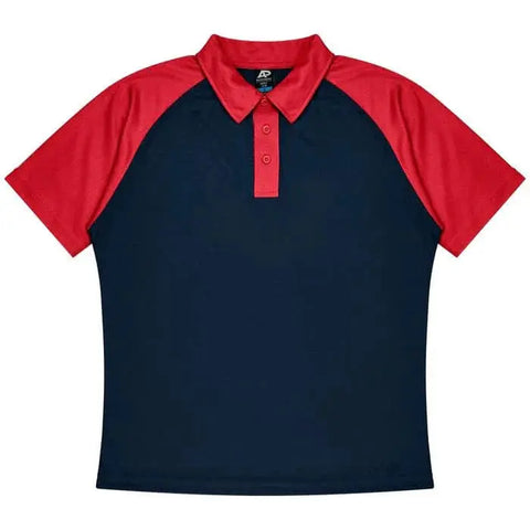 Aussie Pacific Manly Kids Polo Shirt 3318  Aussie Pacific NAVY/RED 4 