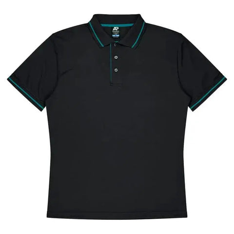 Aussie Pacific Cottesloe Men's Polo Shirt 1319  Aussie Pacific BLACK/TEAL S 