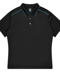Aussie Pacific Currumbin Men's Polo Shirt 1320  Aussie Pacific BLACK/CYAN S 