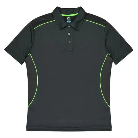 Aussie Pacific Kuranda Men's Polo Shirt 1323  Aussie Pacific SLATE/FLURO GREEN S 