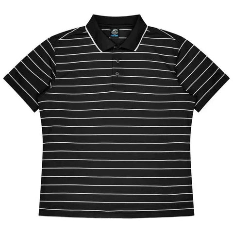 Aussie Pacific Vaucluse Men's Polo Shirt 1324  Aussie Pacific BLACK/WHITE S 