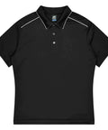 Aussie Pacific Currumbin Kids Polo Shirt 3320  Aussie Pacific BLACK/WHITE 4 