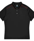 Aussie Pacific Currumbin Kids Polo Shirt 3320  Aussie Pacific BLACK/RED 4 