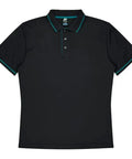 Aussie Pacific Cottesloe Kids Polo Shirt 3319  Aussie Pacific BLACK/TEAL 4 