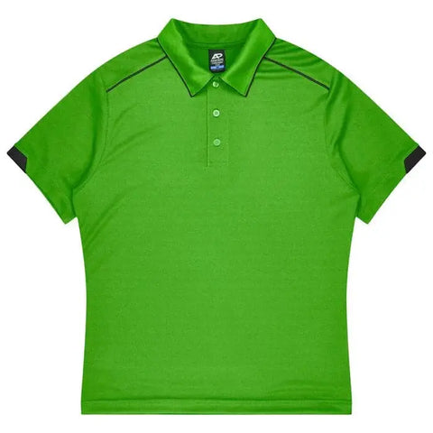 Aussie Pacific Currumbin Kids Polo Shirt 3320  Aussie Pacific KAWA GREEN/BLACK 4 