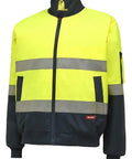 Hard Yakka Two Tone Taped Bomber Jacket Y06675 Work Wear Hard Yakka Yellow/Navy (YNA) S 