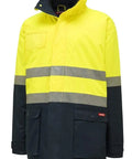 Hard Yakka Two Tone Quilted Taped Hi Vis Jacket Y06685 Work Wear Hard Yakka   