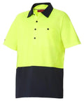 Hard Yakka Vented Polo Shirt Y11396 Work Wear Hard Yakka Lemon/Dark Navy XS 