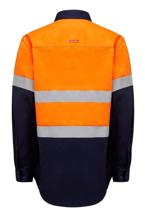 Hard Yakka Long Sleeve Hi Vis Taped Shirt Y04610 Work Wear Hard Yakka   
