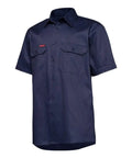 Hard Yakka Short Sleeve Vented Shirt Y04625 Work Wear Hard Yakka Navy (NAV) S 