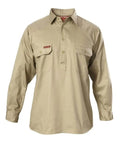 Hard Yakka Long Sleeve Cotton Drill Shirt Y07530 Work Wear Hard Yakka Khaki (KHA) S 