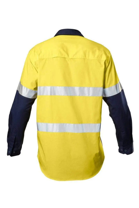 Hard Yakka Two Toned Reflective Vented Hi Vis Shirt Y07978 Work Wear Hard Yakka   