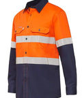 Hard Yakka Work Wear Orange/Navy / S Hard Yakka SHIRT LS HV2T VNTD Y07740