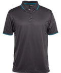 Jb's Wear Casual Wear Charcoal/Aqua / S JB'S Jacquard Contrast Polo 7JCP